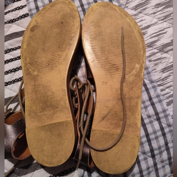 Kammi laced up leather sandals made in Italy - Picture 8 of 10